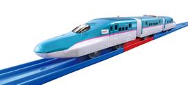 Takara Tomy Rail Speed E5 serijos Shinkansen traukinuko žaislas, skirtas nuo 3 metų, atitinka žaislų saugos standartus ir turi ST ženklą  Plarail S-16 Pakeisk!!  Hayabusa  aukštyn.