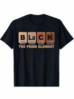 Periodic Table Black The Prime Eleunisext History Month T-Shirt Fun Design unisex's Soft Summer And Winter Breathable Comfortable Casual Sports Hallow S įvairiaspalvis