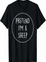 Pretend Im A Sheep Halloween Costume T-Shirt S įvairiaspalvis