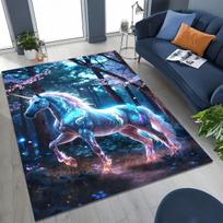 Cartoon Rainbow Unicorn Elves Girl Gift Rug for Bedroom Living Room Sofa Home Doormat Decor, Large Kid Play Non-slip Floor Mat 40x60cm( 15x23in )
