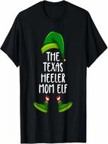 Texas Heeler Mom Dog Funny Christmas Pajama X Mas Wounisex T-Shirt S įvairiaspalvis