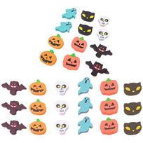 100 Pcs Eraser Skull Eraser Cartoon Halloween Bulk Rubber Decorative Mini School Supplies Drawing Accessory (as the picture,3x3cm)