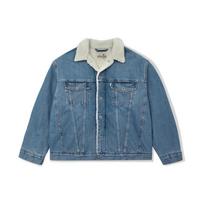 Levis FW22 Solid Color Button-Down Long Sleeve Denim Jacket Men jackets Blue A3180-0000 M