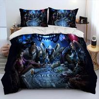 3D HD StarCraft Game Gamer PC Comforter Bedding Set,Duvet Cover Bed Set Quilt Cover Pillowcase,king Queen Size Bedding Set kids 70x133cm 2pcs