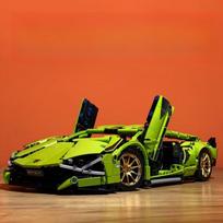 Techninis lenktyninio sportinio automobilio modelio konstruktorius Miesto mechaninis greičio lenktyninis automobilis Superautomobilio kaladėlių dėlionė Žaislai Vaikams Suaugusiems Gimtadienio dovanos