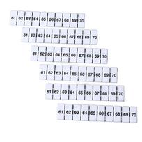 100PCS UK3N Terminal Marker Labels Nylon Terminal Block Marking Strip Press Type Installation ZB5