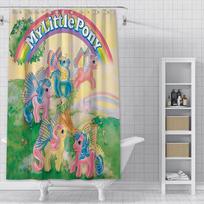 Hot Cartoon My L-Little P-Pony Shower Curtain Waterproof Polyester Fabric Paint Colorful Bath Curtains Curtain with Hook YL90x180cm