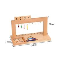 Montessori matematikos priemonės Karoliukai Mokomieji žaislai Karoliukų simboliai Padėklai Dešimtainė Švietimo skaičiavimo matematikos žaislai ikimokyklinukams