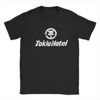 Tokio-Hotel-Logo T Shirt Men Cotton Fashion T-Shirts Crew Neck Tee Shirt Short Sleeve Clothing Gift Idea S juoda