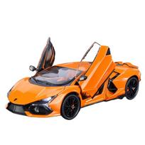 1/24 Lamborghini Revuelto Alloy Sports Car Model Diecast Metal Toy Racing Super Car Vehicles Model Sound and Light Simulation Childrens Gift oranžinė