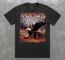 WASHED Donald Trump Eagle T-shirt Top Funny Election Campaign 2024 Gift American M