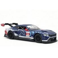 1/24 Ford Mustang GT3 #64 Alloy Track Racing Car Model Diecast Metal Muscle Sports Vehicles Car Model Sound and Light Kids Gifts mėlyna