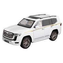 1/18 Toyota Land Cruiser LC300 ZX visureigis lydinio automobilio modelis metaliniai liejiniai visureigiai automobilio modelis garsas šviesa vaikiški žaislai dovana balta