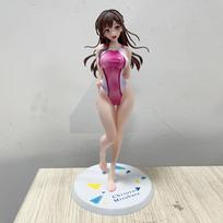 25CM Kanojo Okarishimasu Mizuhara Chizuru Kyouei Mizugi Ver merginos figūrėlė PVC Veiksmo Kolekcionuojamas Anime Modelis Suaugusiųjų lėlė Žaislai dovanos