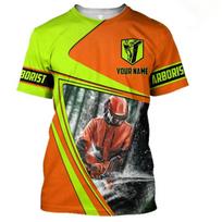 Retro Arborist Graphic T Shirts for Men Fashion Summer Crew Neck 3D Printed Short Sleeve T-shirts Loose Vintage Breathable Tees XXS