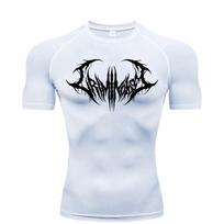 Breathable Slim Fit Fitness T-shirt for Men Gym Compression Sportswear Sweat Absorbing Quick Comfortable Drying Breathable Tops S