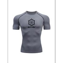 Men'S Unity of Raw Print Compression T-Shirt, Quick Dry Short Sleeve Gym Workout Tee, Cherry Blossom Logo Athletic Fitness Training Top S
