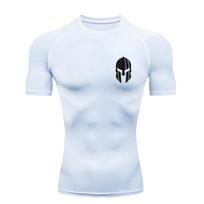 Spartan Helmet Pattern 2026 Men's Sports T-shirt Training Fitness Compression Short Sleeve Rashguard for Men S