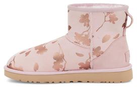 UGG Classic Mini Floral Foil Pink Red Fleece Lined Women's 1118163-SLPN 39