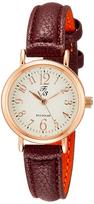 ALIAS Solar F3 Analog Waterproof Leather Strap Watch for Women FP011BR2S Brown (Arias) ruda