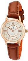 ALIAS Solar F3 Analog Waterproof Leather Strap Watch for Women FP009BR2S Brown (Arias) ruda