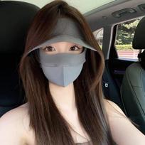 New Ice Silk Sun Protection Mask Full Face 3D Breathable Anti-UV Neck Scarf Dustproof UPF50+ Sunshade Face Mask Cycling pilka
