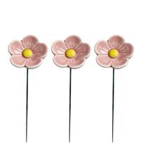 3pcs Colorful Bee Butterfly Water Dispenser Ceramic Garden Decoration Insect Drinking Cup Gifts DIY Bee Watering Station rožinė