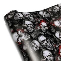 Car Sticker Skull Cartoon Printed Camo Car Body Film Adhesive Vinyl Motorcycle Sticker Waterproof Vinyl Wrap for Car Accessories 10cmx150cm