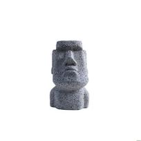 Creative Moai Statue Eyeglasses Holder Stand Desktop Organizer Resin Material Unique Sculpture Design for Home Office Display One Size