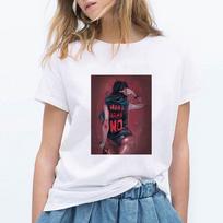 Fashion Cool Melanin Black Tattoo Girl T Shirts Women O Neck Short Sleeve Harajuku Tshirt Kawaii.Png 4XL