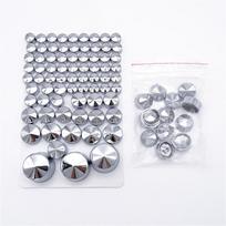 1 Set Motorcycle Screw Chrome Bolt Toppers Cover Caps Kit For Harley-Davidson Dyna Glide TWIN CAM 1984-2006 2005 Motobike parts sidabras