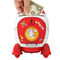 Fingerprint Electronic Bank Safe Box Password Lock Children Money Boxes  Adults/Girls/Boy raudona