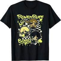 Galingosios mergaitės Rowdyruff Boyz Retro Punk Plakatas Marškinėliai S įvairiaspalvis