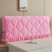Viskas įskaičiuota Storas aksominis galvos apdangalas Minkštas koralų vilnos dygsniuotas lovos galvos apdangalas Vienspalvis baltas lovos nugaros apsauginis užvalkalas W100cm x H70cm rožinė