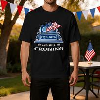 Men's Casual Independence Day T-Shirt 1776-2026 Graphic Print Crew Neck Short Sleeve Lightweight Breathable Fabric Summer Tee XXL juoda