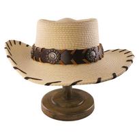 Summer Big Brim Foldable Straw Cowboy Sun Hat, Men Breathable Wide Brim Sun Protection Sun Hat for Outdoor Fishing Beach Travel