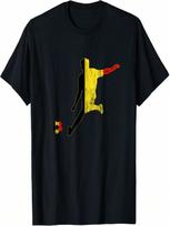 Belgium Belgian Flag Belgique Belgie Belgian Soccer Player T-Shirt S įvairiaspalvis