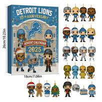 Detroit Lions 95th Anniversary Christmas Blind Box Decor With Acrylic Characters For Festive Gift Giving