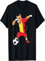Dabbing Pitbull Belgium Soccer Fans Jersey Belgian Football T-Shirt S įvairiaspalvis