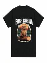 Bober Kurwa Bobr T-Shirt Funny Meme Graphic Men's Women Fashion Hip Hop Short Sleeve Loose T-Shirts Comfort T Shirt S įvairiaspalvis
