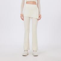 Two-piece yoga pants, high waist, pleated hips, nude sports, flared pants, running pants, breathable fitness S