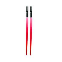 1 Pair LED Lightsaber Chopsticks Luminous Reusable Kitchen Light Up LED Chopstick Glowing BPA Free Food Safe Chopsticks raudona