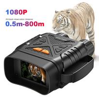 HD 1080P Infraraudonųjų spindulių žiūronai 7 pavarų infraraudonųjų spindulių 10X skaitmeninis priartinimas 2000mAh įkraunama baterija nuotraukų ir vaizdo įrašų išsaugojimui stovyklaujant juoda