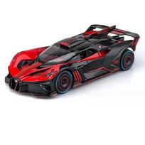 1/24 Bugatti Bolide lydinio sportinio automobilio modelis Metaliniai liejiniai ir žaislinės transporto priemonės Metalinis konceptualaus automobilio modelis Imituojamas garsas ir šviesa Vaikų dovana raudona