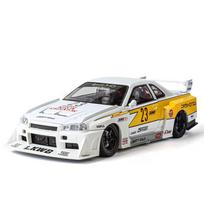 Diecast 1/18 Modified Nissan GTR Skyline S15 Alloy Car Model with Sound Light Collection Children Toy Vehicle Gift Home Decor balta