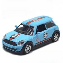 1/32 BMW Mini Cooper klasikinio automobilio didelio tikslumo metalo lydinio modelis Atitraukiamas kolekcinis žaislas vaikams Dovanos mėlyna