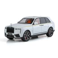 1/24 Rolls Royce Cullinan visureigio lydinio liejimo modelis Metalinė transporto priemonės puošmena Priekinių ratų vairavimas Atitraukiamas žaislas Madinga dovana berniukams