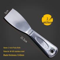 420 Stainless Steel Multi-Purpose Scraper - Putty, Oil Stain, Floor, Wall, Tile Remover