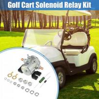 1set Golf Cart Solenoid Reolace for EZGO Electric Golf Cart Metal Silver Tone yellow