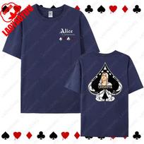 Alice in Borderland Cards Game Tops Anime Peripherals Suitable Enthusiast Unisex Tshirt Suitable Summer Women Men Cotton Tees S